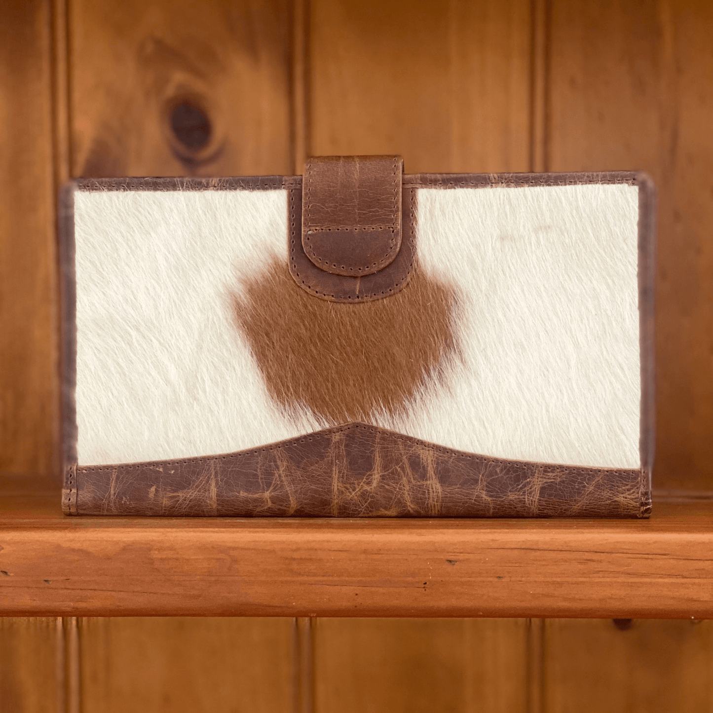 Western style leather wallet with card slots and pen holder