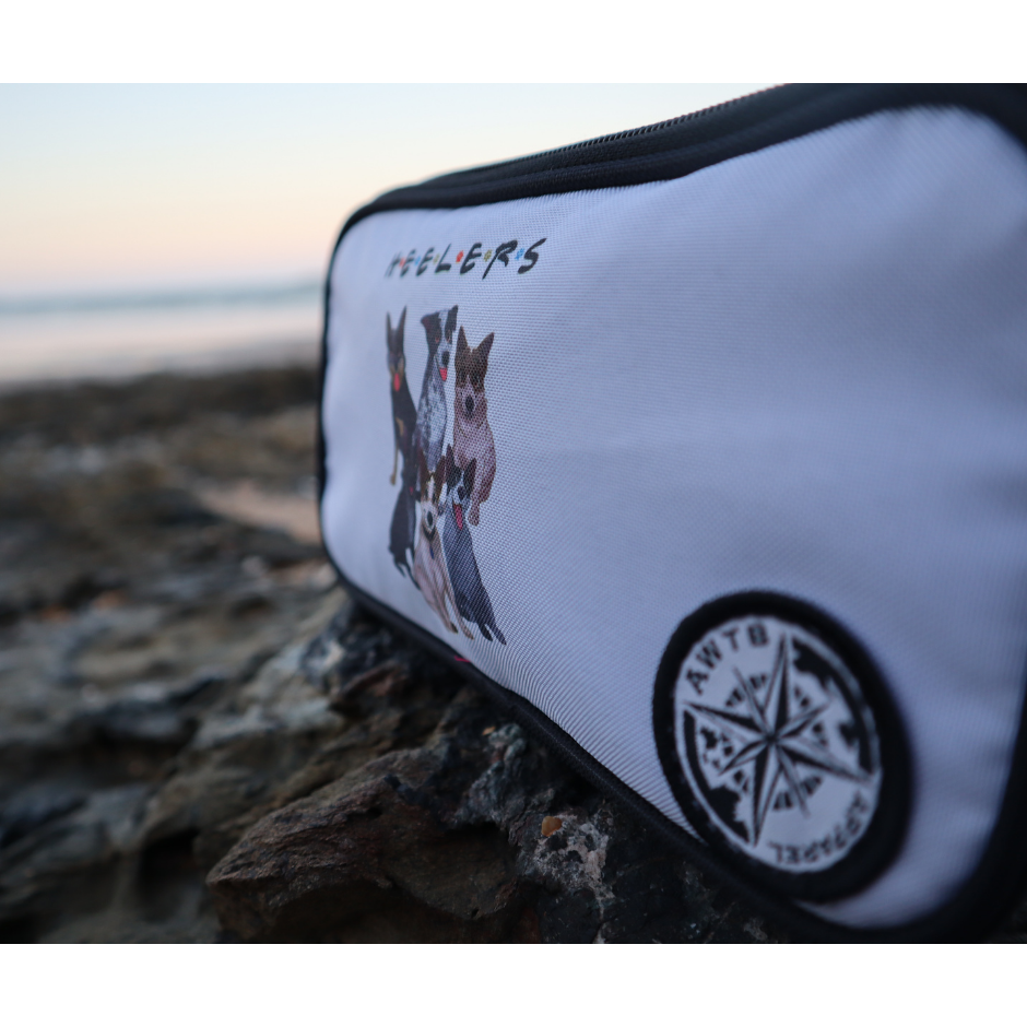 toiletry bag, heelers, cattle dogs, blue heeler