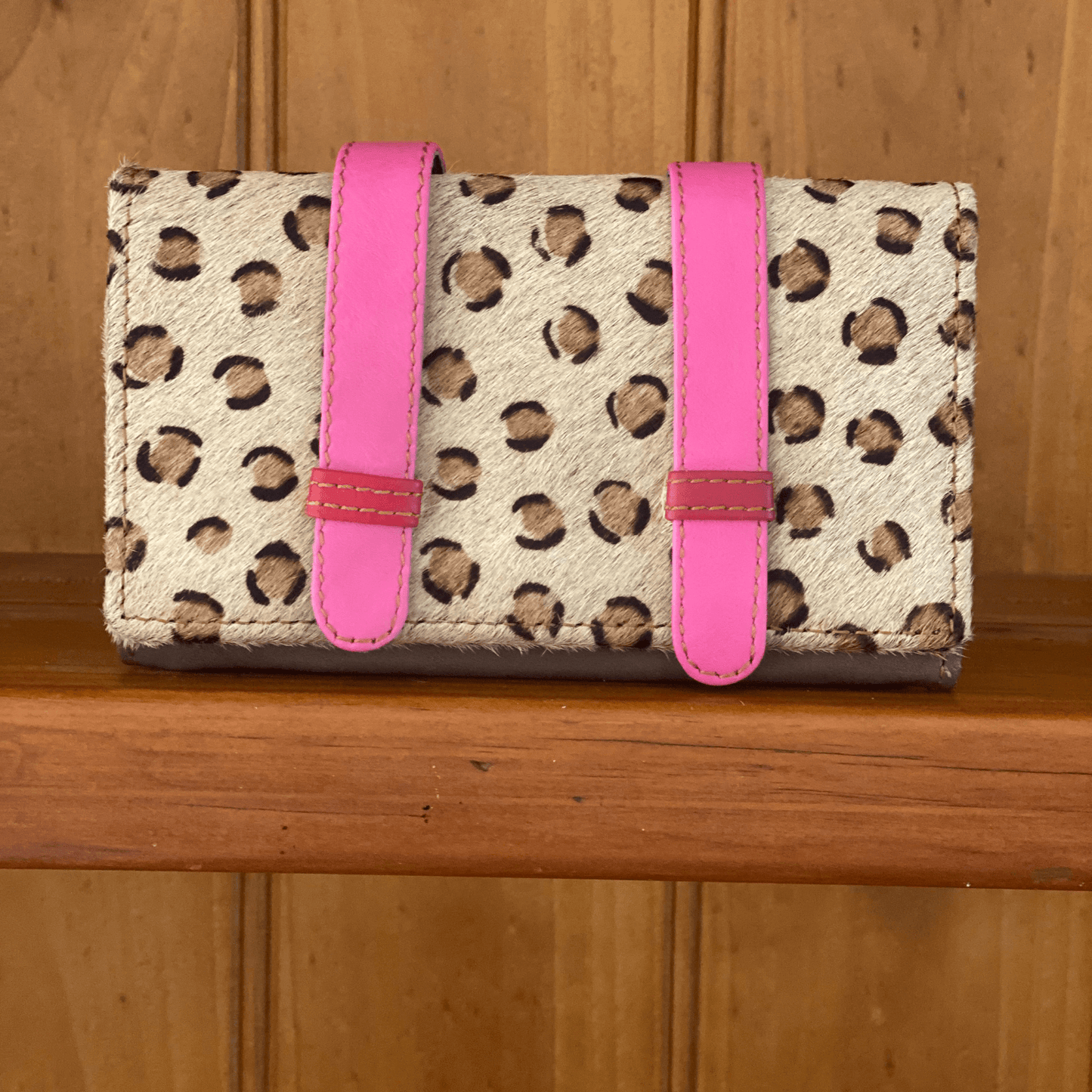 leather wallets, cheeta print, pink leather, ladies wallets, womens