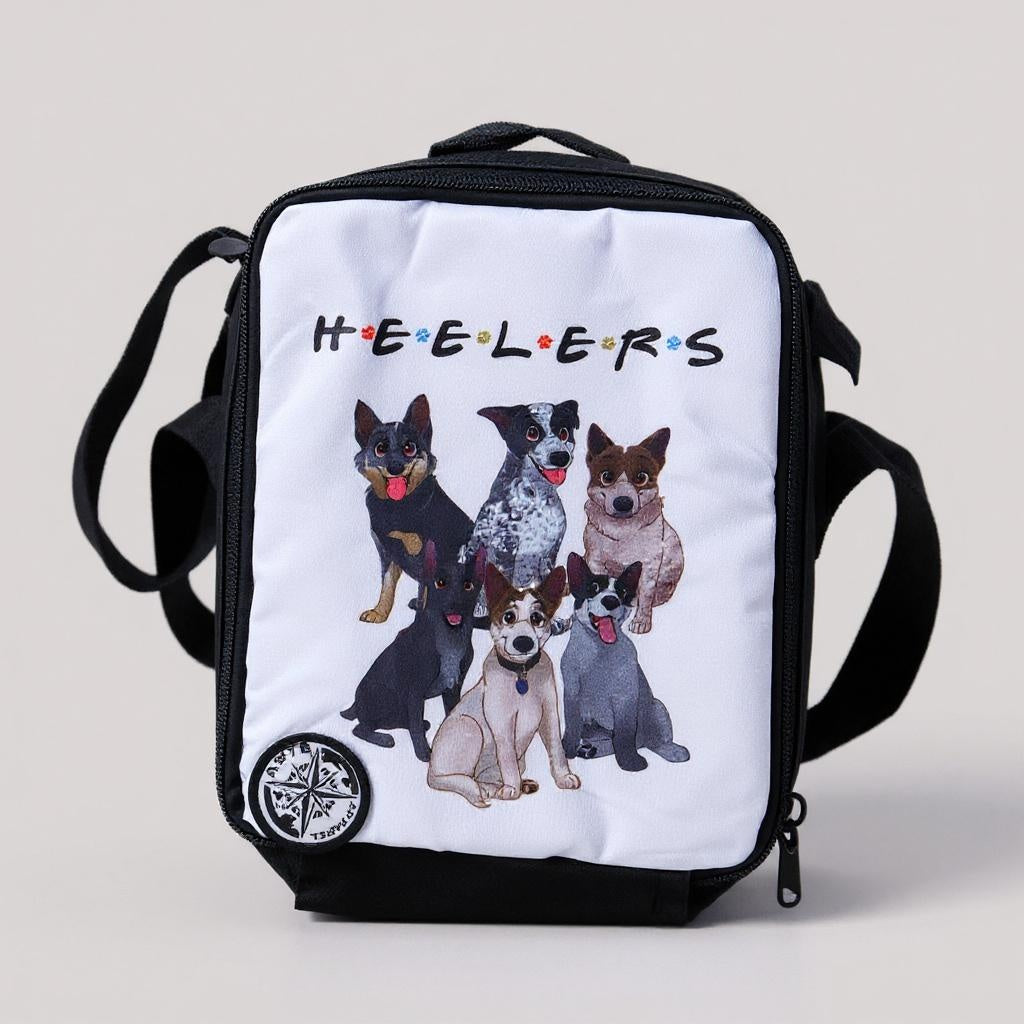 Open view of insulated Heelers lunch box interior – perfect for school lunches or travel snacks
