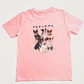 Baby pink H.E.E.L.E.R.S kids tee with six cartoon cattle dogs – AWTB Apparel Australian children’s shirt
