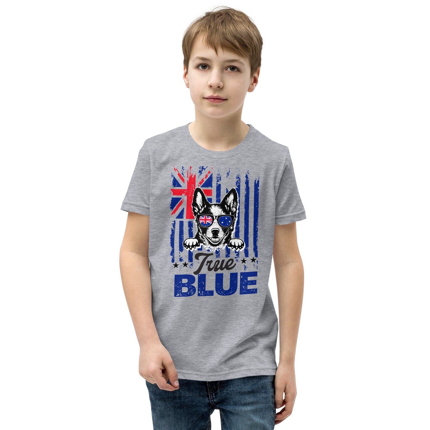 kids tee, youth tshirt, cattle dogs, australian cattle dog, heelers, AussieAF, AWTBApparel, Blue heeler, bluey, Red Heeler