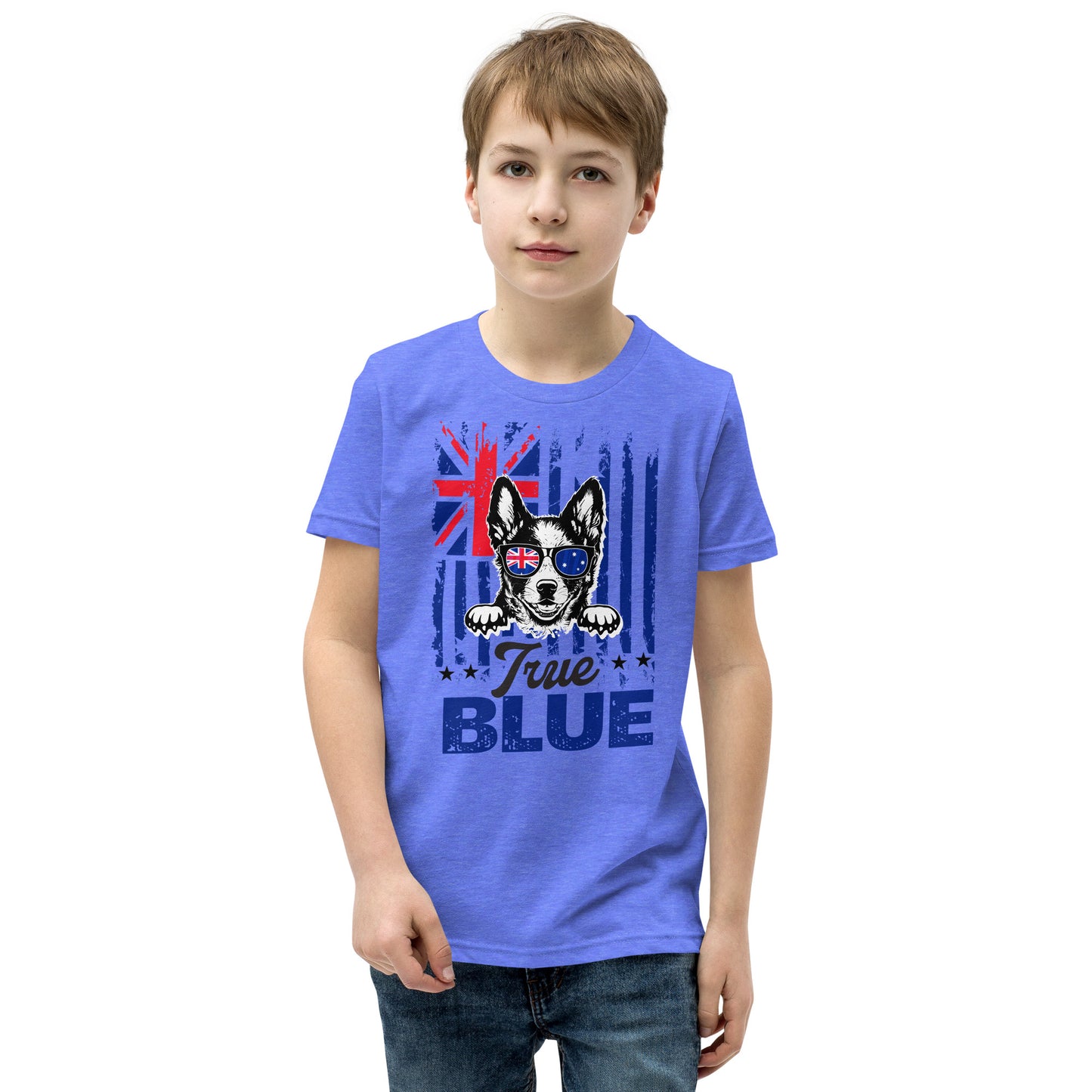 kids tee, youth tshirt, cattle dogs, australian cattle dog, heelers, AussieAF, AWTBApparel, Blue heeler, bluey, Red Heeler