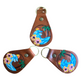 Genuine Leather Beach Time Key Chain – Unique Handcrafted Ocean-Inspired Accessory