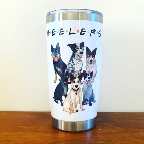 20OZ TUMBLER, DRINKING, TUMBLERS, HEELERS, CATTLE DOGS, DRINKING CUP, BLUE HEELER