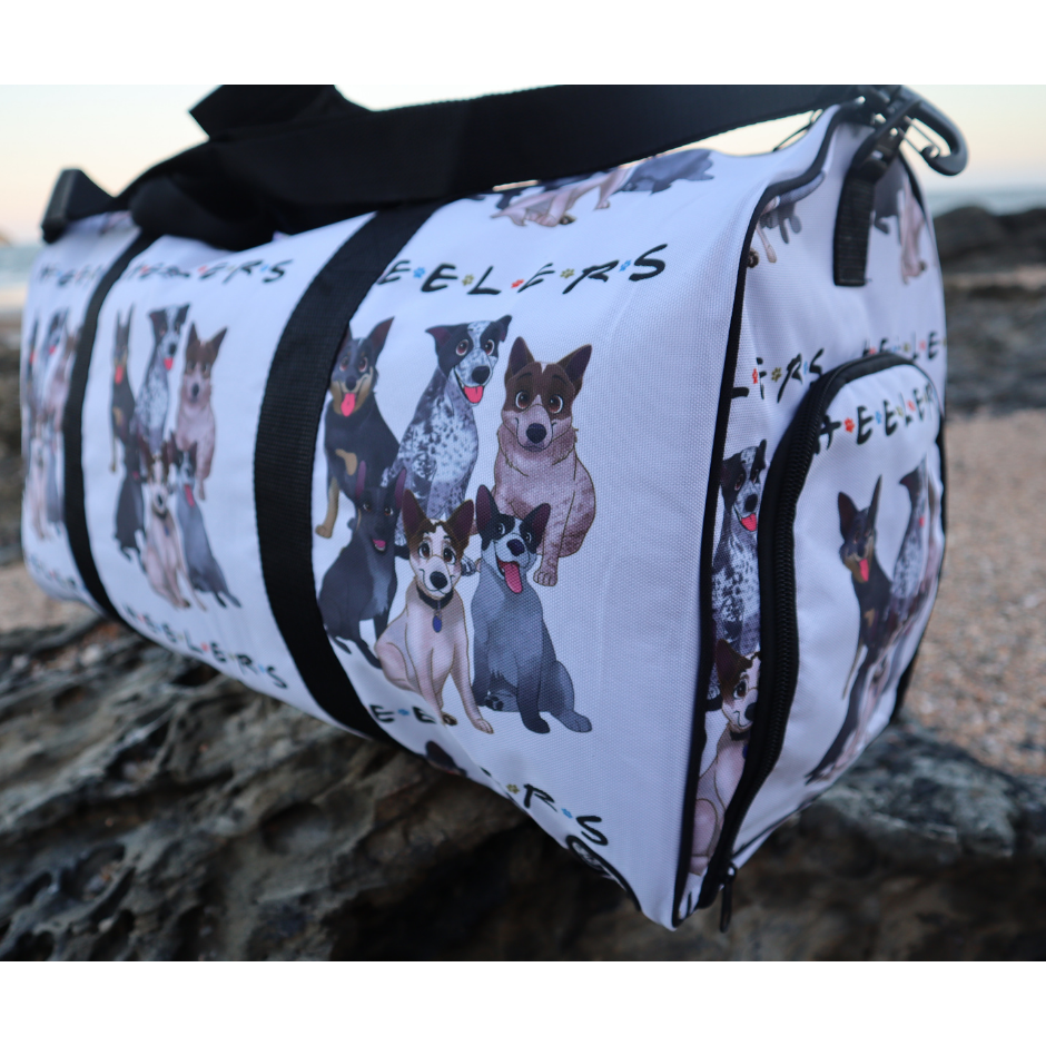 cattle dog, sports bag, duffle bag, blue heeler, accessories, weekender