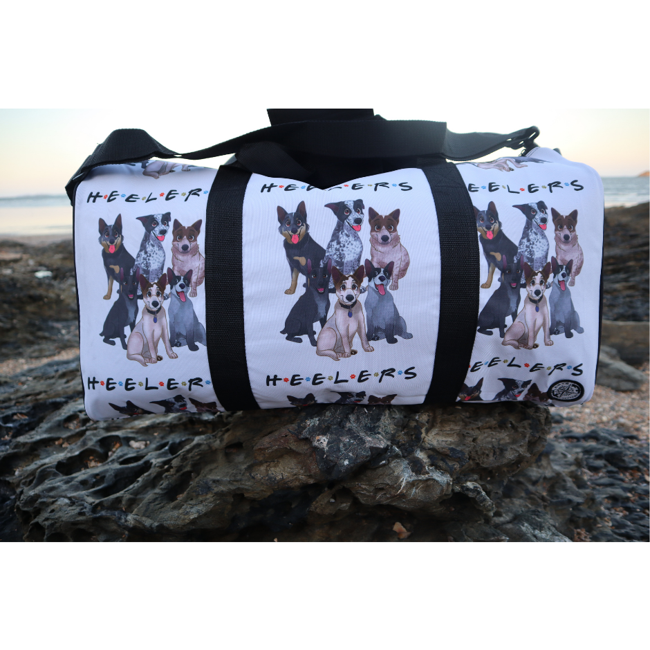 cattle dog, sports bag, duffle bag, blue heeler, accessories, weekender