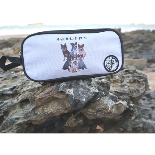 toiletry bag, heelers, cattle dogs, blue heeler